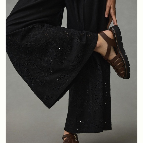 By Anthropologie strapless eyelet jumpsuit - Picture 3 of 4